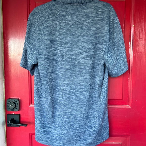 Large Blue Short Sleeve Button Up Polo Greg Norman - Picture 6 of 8